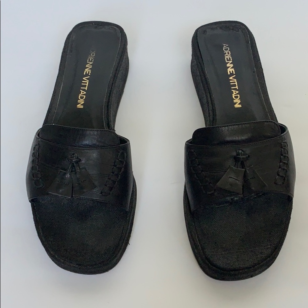 ADRIENNE VITTADINI Black Platform Mules